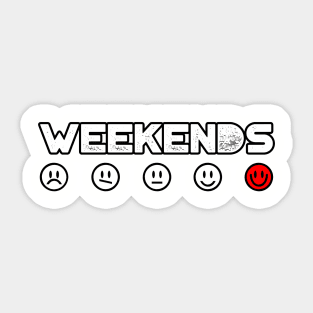 WEEKENDS SMILEY EMOJI ICONS Sticker